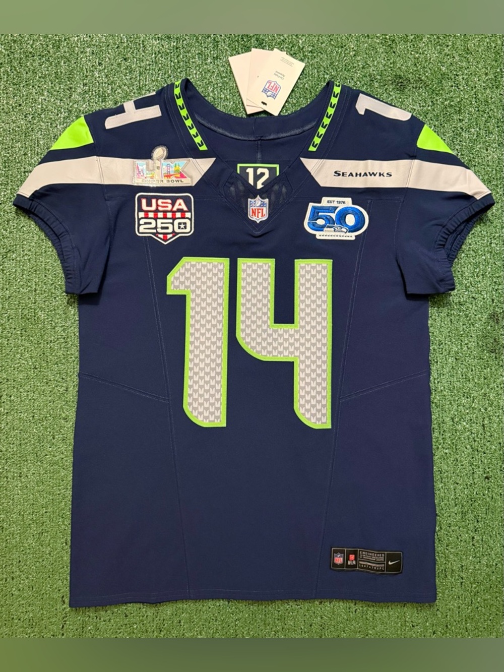Authentic Sam Darnold Seattle Seahawks Super Bowl Nike Vapor Fuse Elite Jerseys
